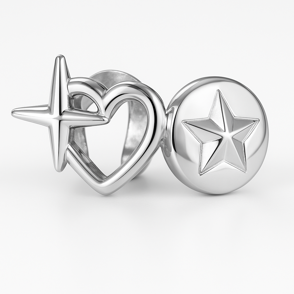 Grillz Golden Duo – Cœur & Étoile