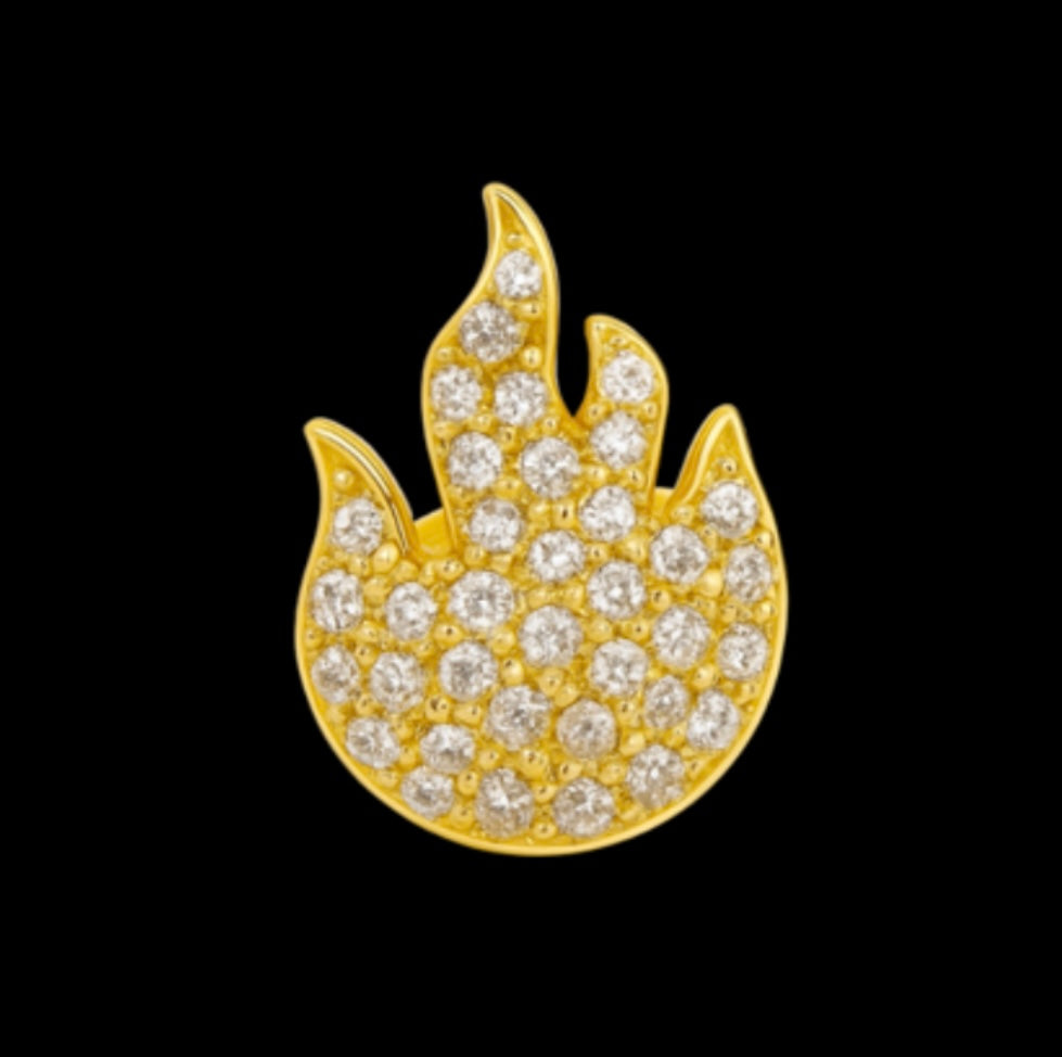Grillz Flamme Or & Strass – L’Éclat Suprême