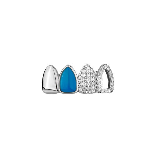Grillz Dent Creuse Givrée Bleue