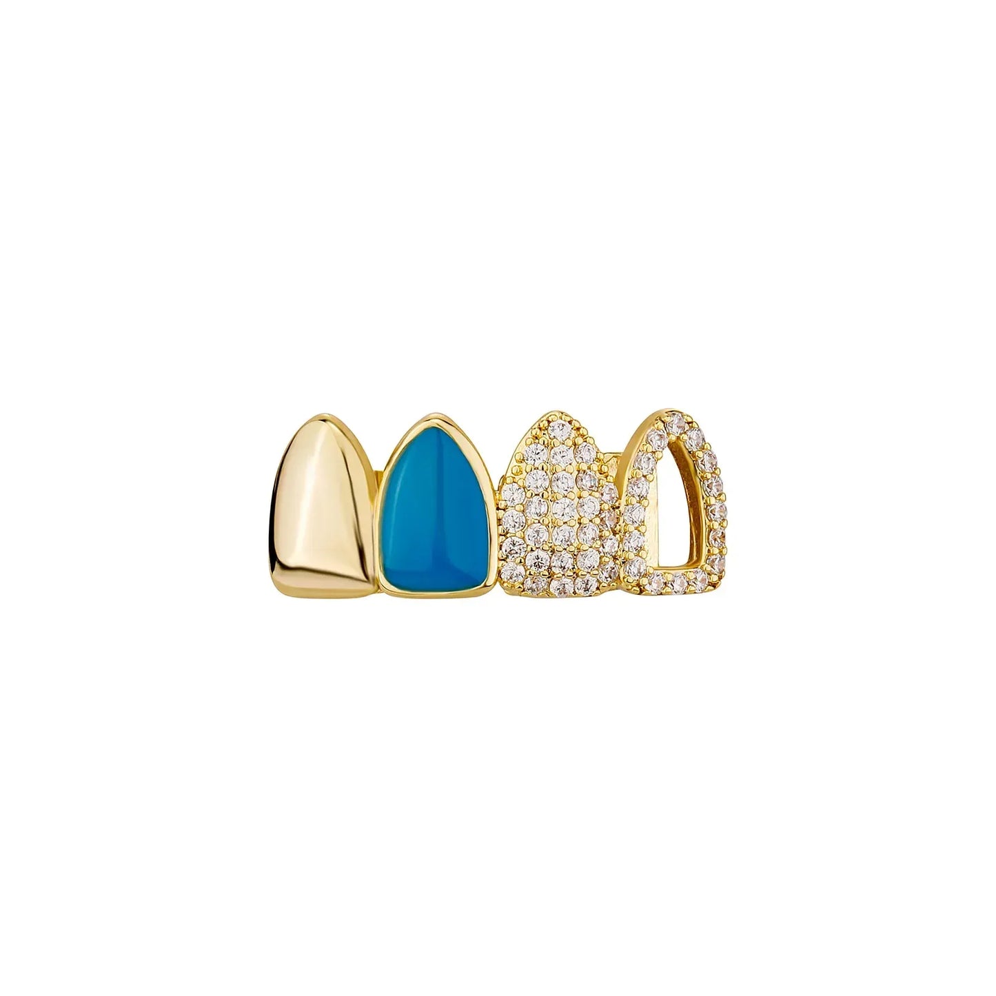 Grillz Dent Creuse Givrée Bleue
