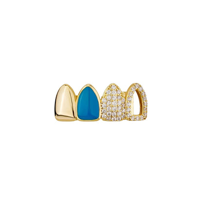 Grillz Dent Creuse Givrée Bleue