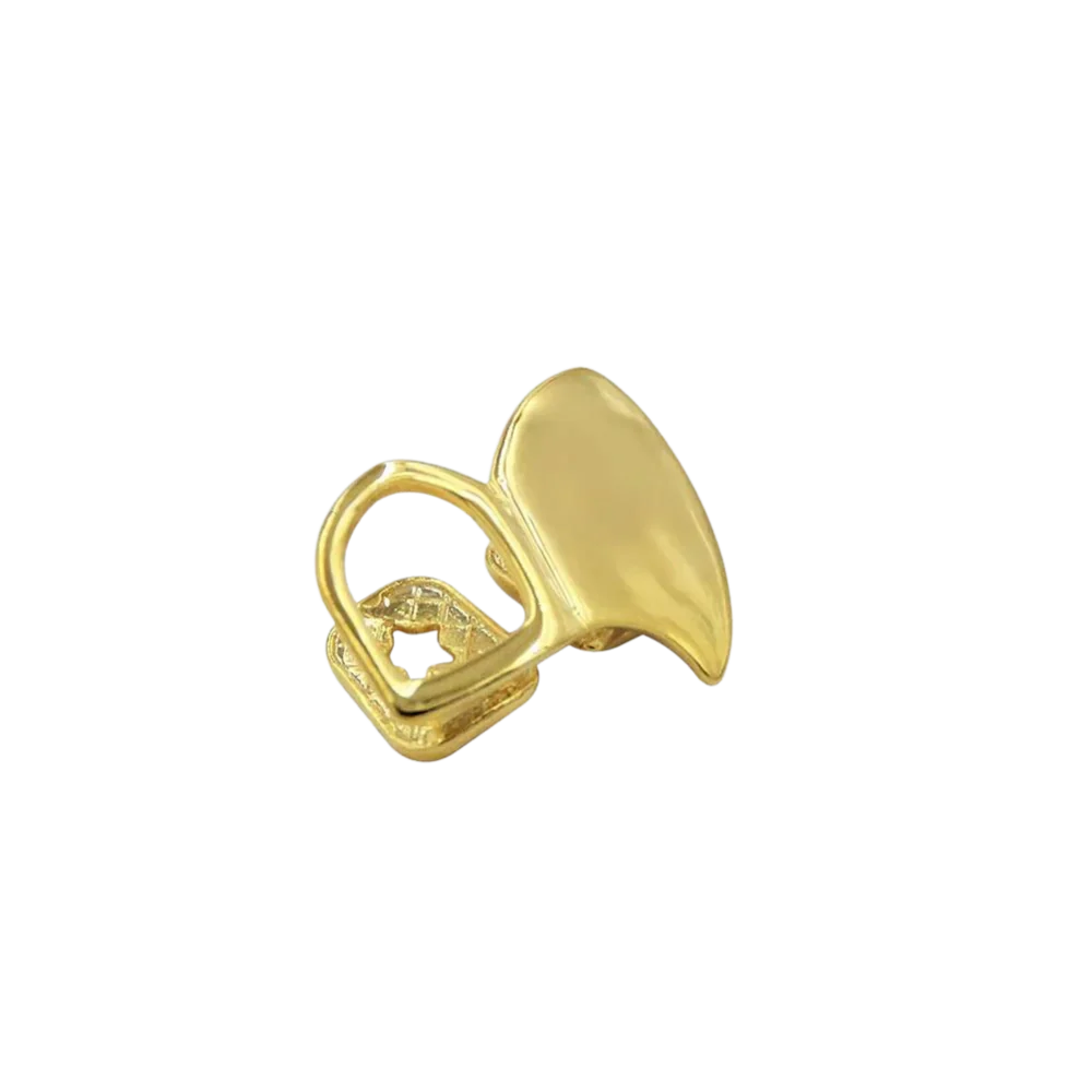 Grillz Canines Doubles Creuses et Plaquées Or - Royale Grillz