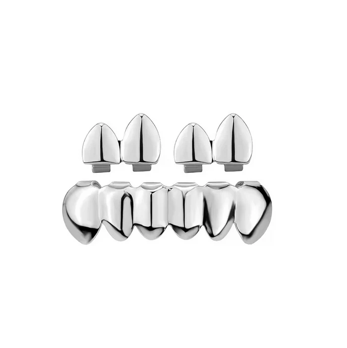 Set de Grillz Demi-Dent Plaqué