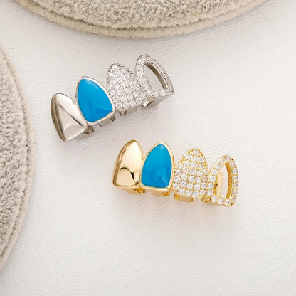Grillz Dent Creuse Givrée Bleue